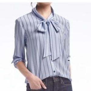 NWT Banana Republic Dillon Tie Neck Blouse